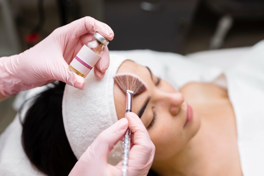 Young Woman Getting Chemical Peels Treatment | InVein Aesthetics in Baltimore, MD